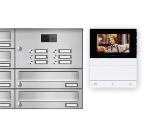 Briefkastenanlage mit Video-Sprechanlagen-Set