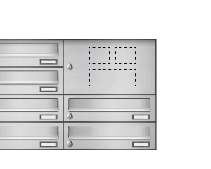 Aussparung für individuelle Briefkasten Module